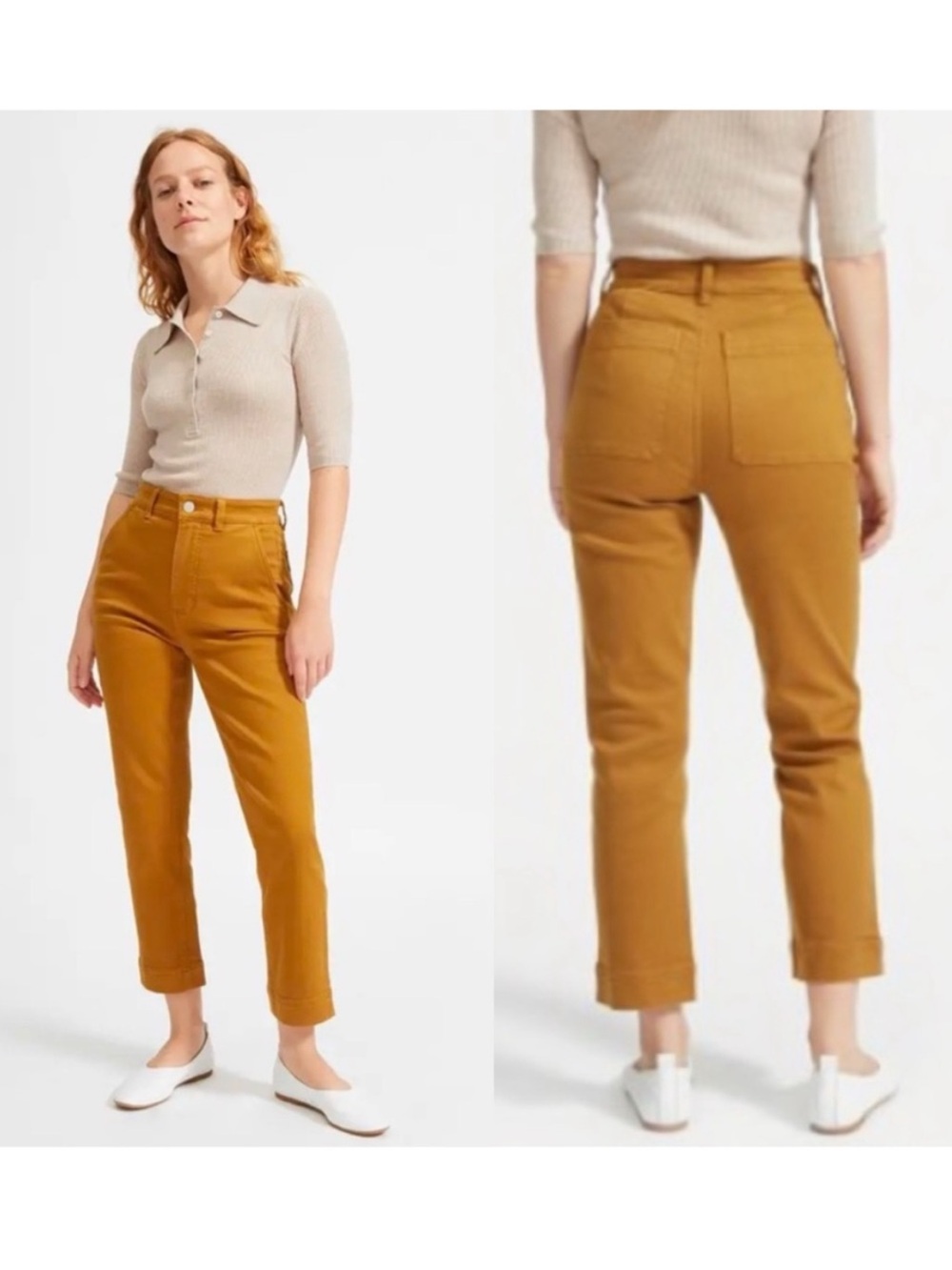 Everlane Ankle-Length Pants in Black and Mustard - Picture 3 of 7